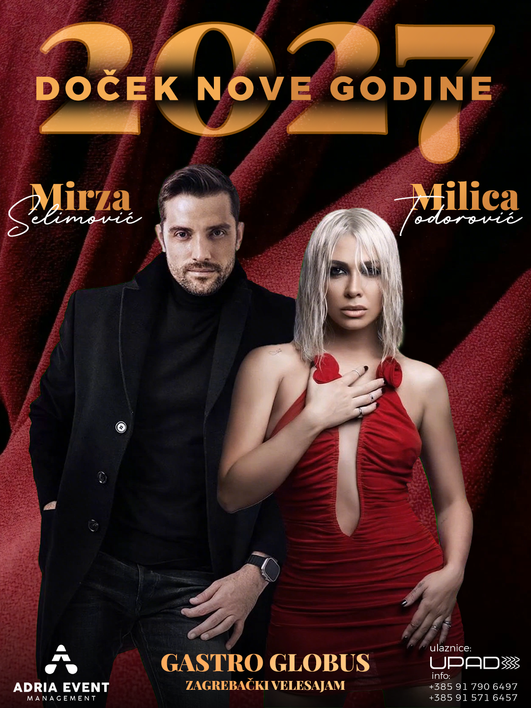 Doček Nove Godine 2027. - Milica Todorović i Mirza Selimović - ALL INCLUSIVE ponuda